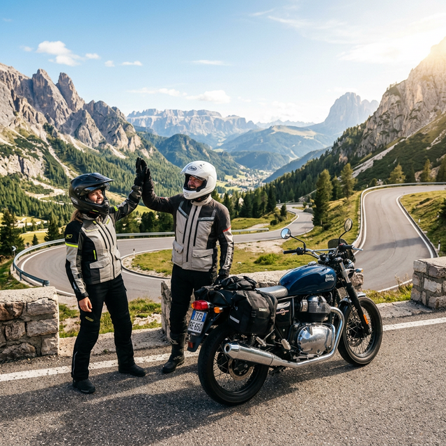 Real customers testing out our certified Superbikes.